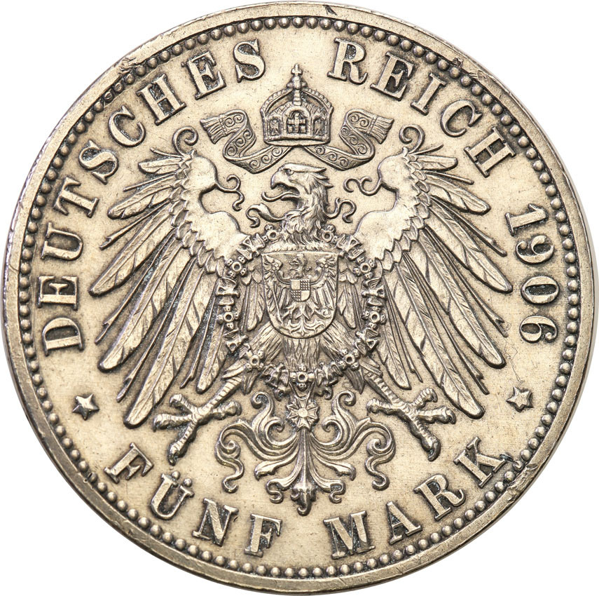 Niemcy, Badenia. 5 marek 1906